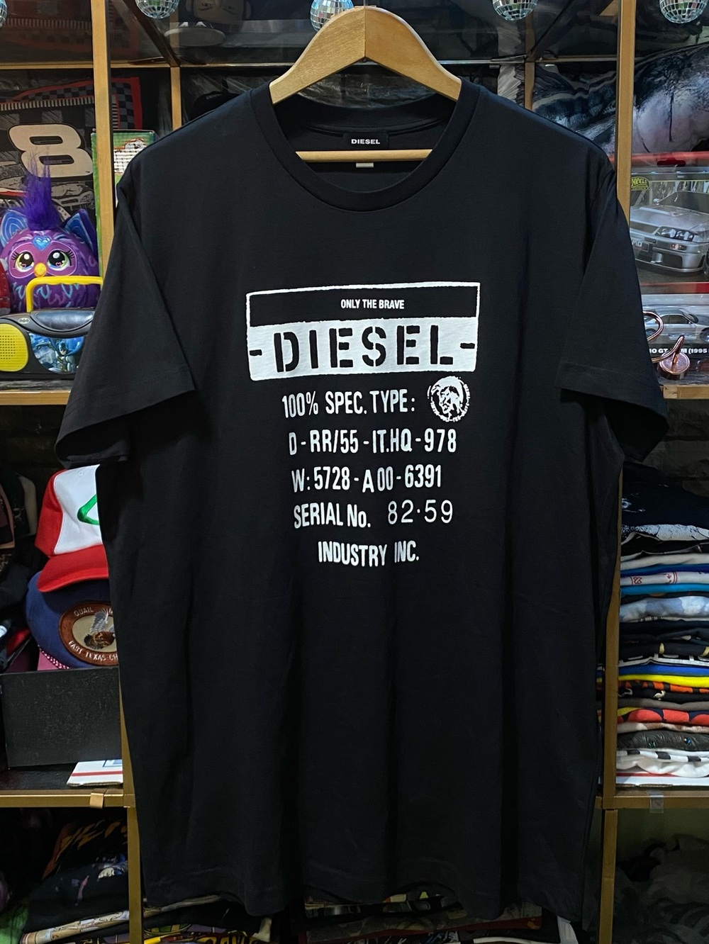 Diesel Industry Inc T-Diego-S1 Only the Brave T-Shirt Black Sz Large Authentic